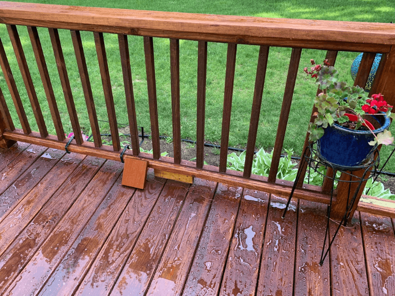Cabot Australian Timber Oil Stained Deck Under Rain